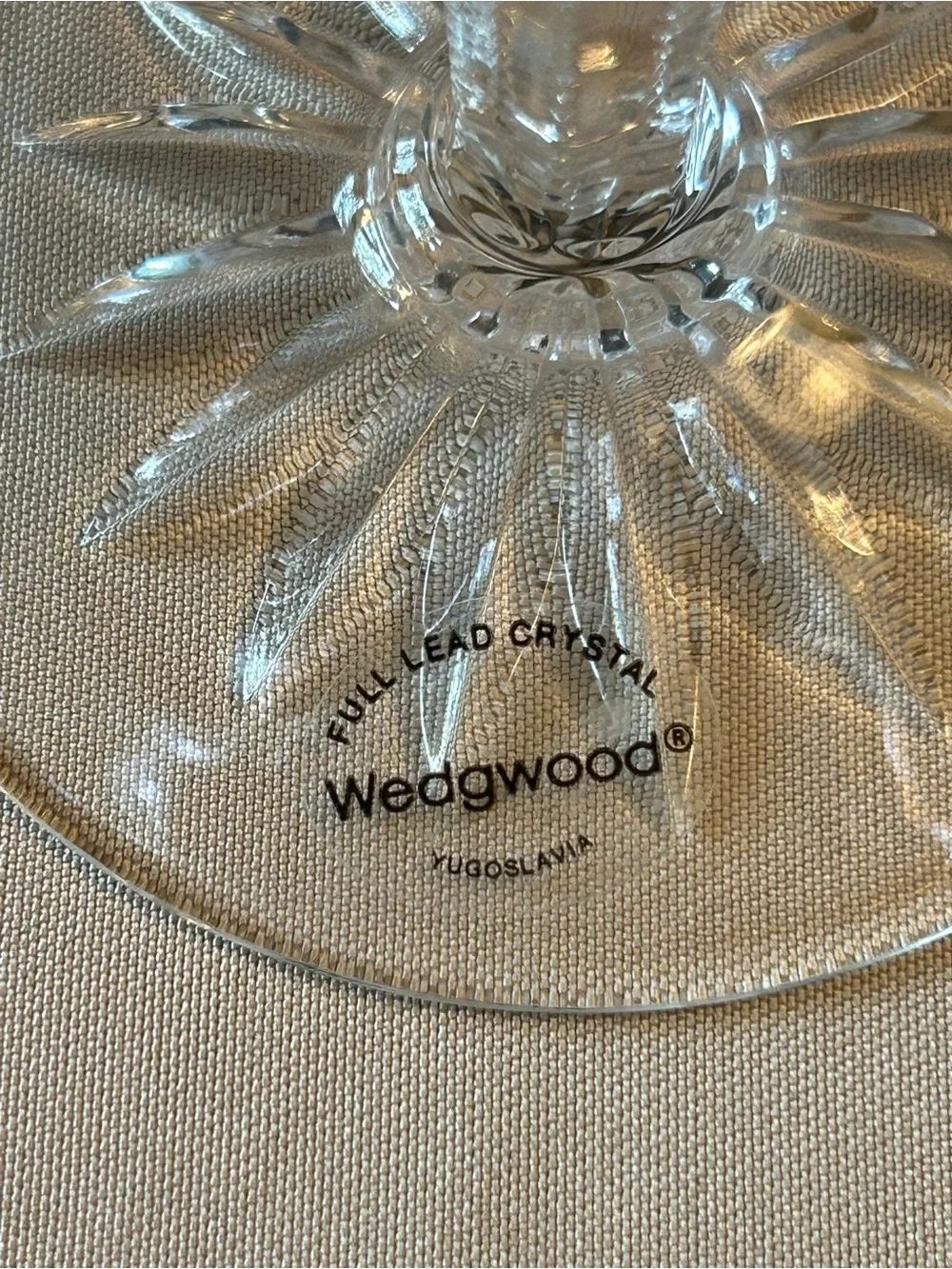 Wedgwood Clear Crystal Candle Sticks Holders - Set of 2 with Free Tapers Candles